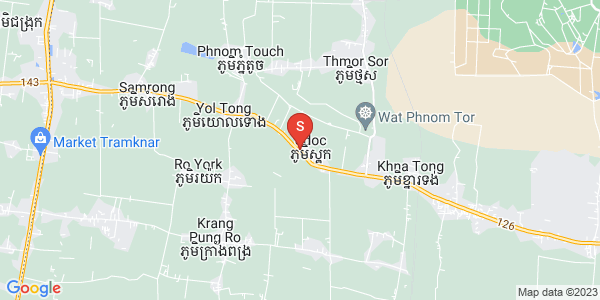Carte de Komar Reachea, Bati, Takeo