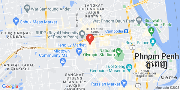 Carte de Tuek L'ak 1, Toul Kork, Phnom Penh