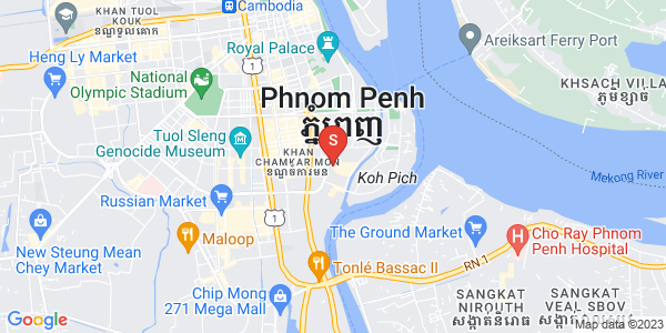 Mapa: Tonle Bassac, Chamkarmon, Phnom Penh