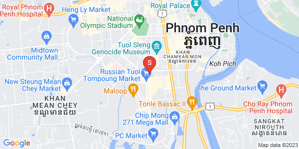 万景岗1分区（BKK1), 波哥堪, 金边地图