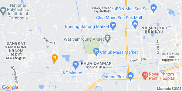 Carte de Krang Thnong, Sen Sok, Phnom Penh
