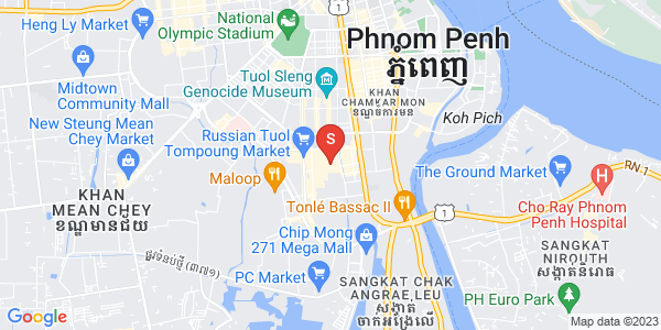 万景岗2分区（BKK2), 波哥堪, 金边地图
