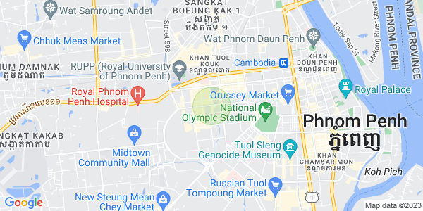 Mapa: Boeung Kak 2, Toul Kork, Phnom Penh