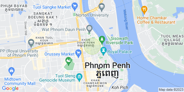 Map of Chakto Mukh, Daun Penh, Phnom Penh