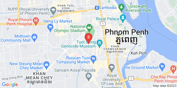 万景岗1分区（BKK1), 波哥堪, 金边地图