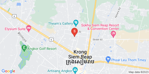 derm Kralanh market Psar, Svay Dangkum分区, 暹粒地图