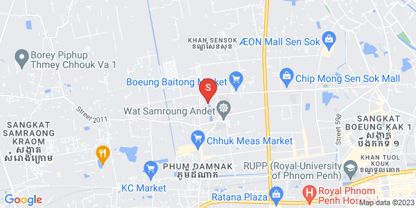 Mapa: Boeung Kak 1, Toul Kork, Phnom Penh