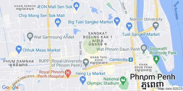 Map of Boeung Kak 2, Toul Kork, Phnom Penh