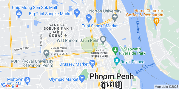 Carte de Srah Chak, Daun Penh, Phnom Penh