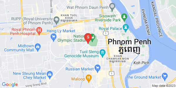 Mapa: Boeung Kak 1, Toul Kork, Phnom Penh