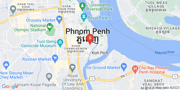 Map of Tonle Bassac, Chamkarmon, Phnom Penh