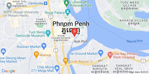 Mapa: Tonle Bassac, Chamkarmon, Phnom Penh