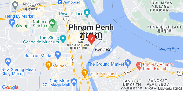 Mapa: Tonle Bassac, Chamkarmon, Phnom Penh
