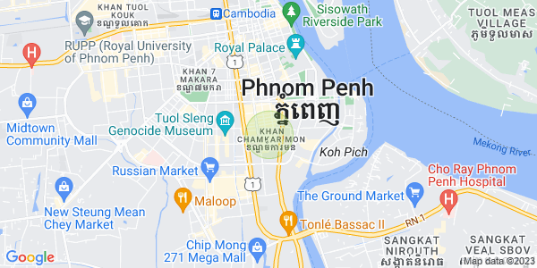 Map of BKK 1, Boeng Keng Kang, Phnom Penh