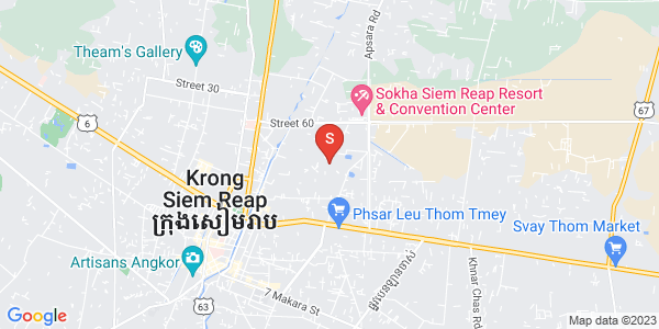 แผนที่ ផ្លូវជាតិលេខ៦, สลากราม, เสียมเรียบ