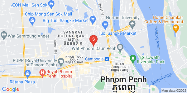 Map of Srah Chak, Daun Penh, Phnom Penh