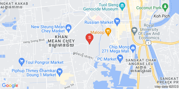 Stueng Mean chey 1镇, 棉芷区, 金边地图