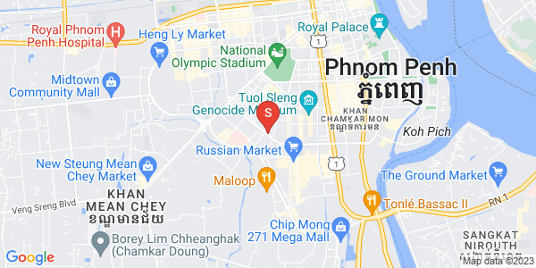 Map of Tonle Bassac, Chamkarmon, Phnom Penh