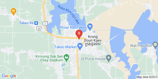Mapa: road 2 National, Roka Knong, Doun Kaev, Takeo