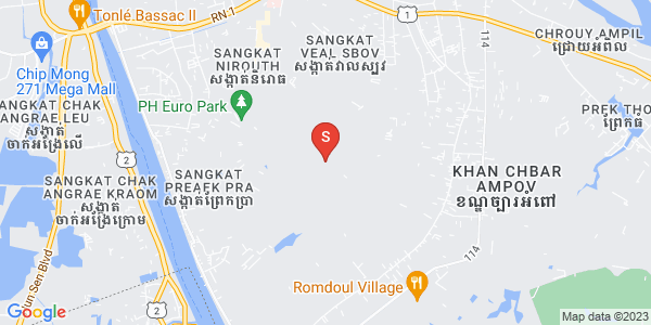 Map of Platinum Street 1, Nirouth, Chbar Ampov, Phnom Penh