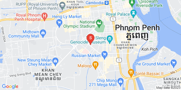 万景岗1分区（BKK1), 波哥堪, 金边地图