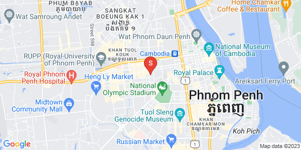 Mapa: Boeung Kak 1, Toul Kork, Phnom Penh
