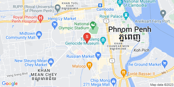 万景岗1分区（BKK1), 波哥堪, 金边地图