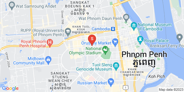 Map of Boeung Kak 1, Toul Kork, Phnom Penh