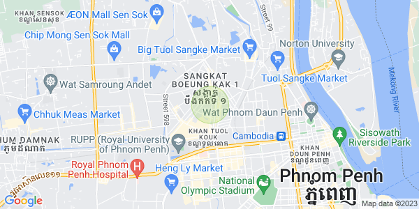 Mapa: Boeung Kak 1, Toul Kork, Phnom Penh