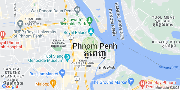 四臂湾分区, 隆边区, 金边地图