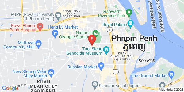 Mapa: Boeung Kak 1, Toul Kork, Phnom Penh