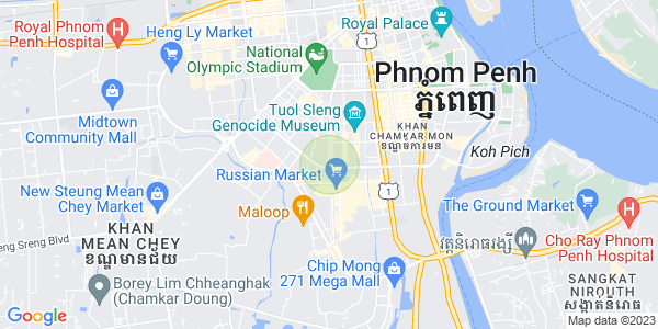 万景岗1分区（BKK1), 波哥堪, 金边地图