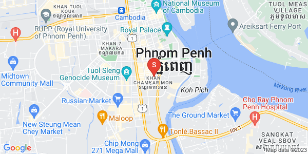 万景岗1分区（BKK1), 波哥堪, 金边地图