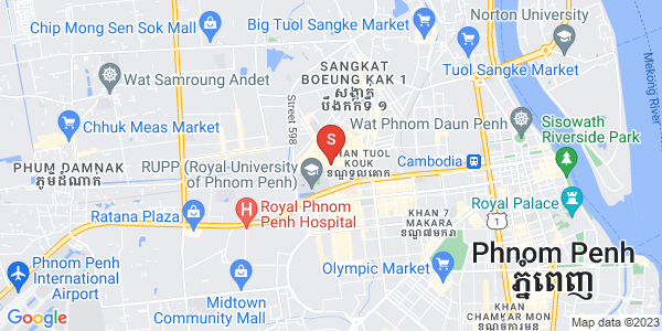 Mapa: Boeung Kak 2, Toul Kork, Phnom Penh