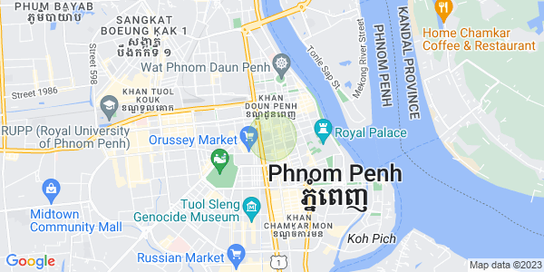 Mapa: Boeng Reang, Daun Penh, Phnom Penh