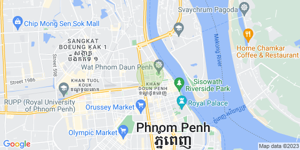 Mapa: Boeng Reang, Daun Penh, Phnom Penh