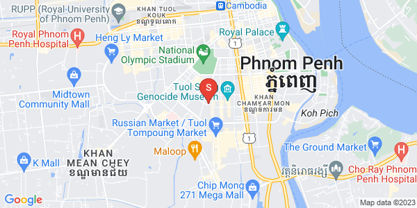 Mapa: Boeung Kak 1, Toul Kork, Phnom Penh