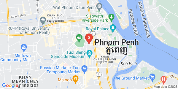 Mapa: Monourom, 7 Makara, Phnom Penh