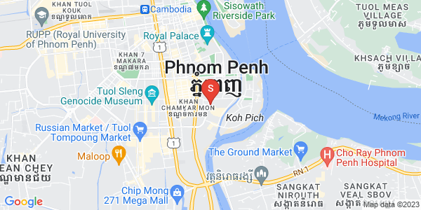 Map of Tonle Bassac, Chamkarmon, Phnom Penh