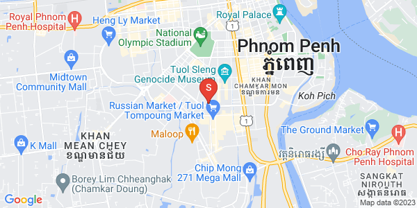 แผนที่ พสาร์เดิมทะกอ, จัมการมอน, พนมเปญ