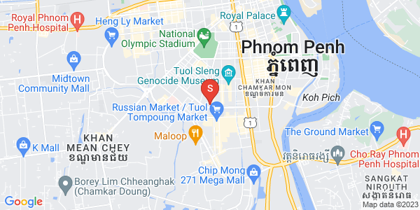 Mapa: Boeung Trabek, Chamkarmon, Phnom Penh