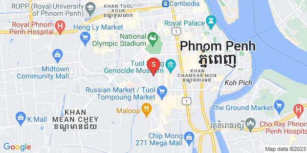 Carte de BKK 1, Boeng Keng Kang, Phnom Penh