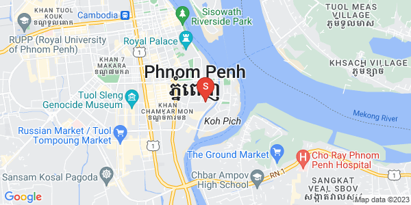 Map of Tonle Bassac, Chamkarmon, Phnom Penh