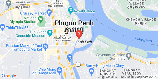 Map of Tonle Bassac, Chamkarmon, Phnom Penh