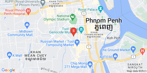 万景岗1分区（BKK1), 波哥堪, 金边地图