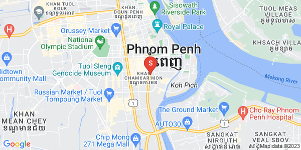 万景岗1分区（BKK1), 波哥堪, 金边地图