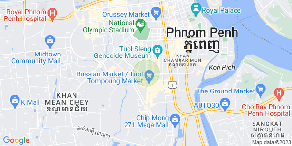 万景岗1分区（BKK1), 波哥堪, 金边地图