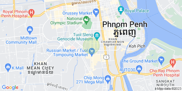 BKK 1, ボンケンコン, プノンペンの地図