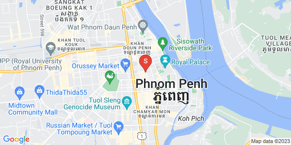 Mapa: Boeng Reang, Daun Penh, Phnom Penh