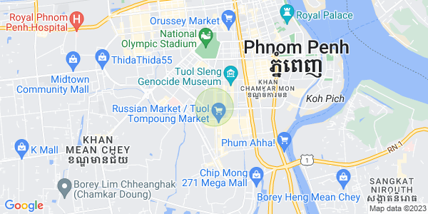 BKK 3, ボンケンコン, プノンペンの地図